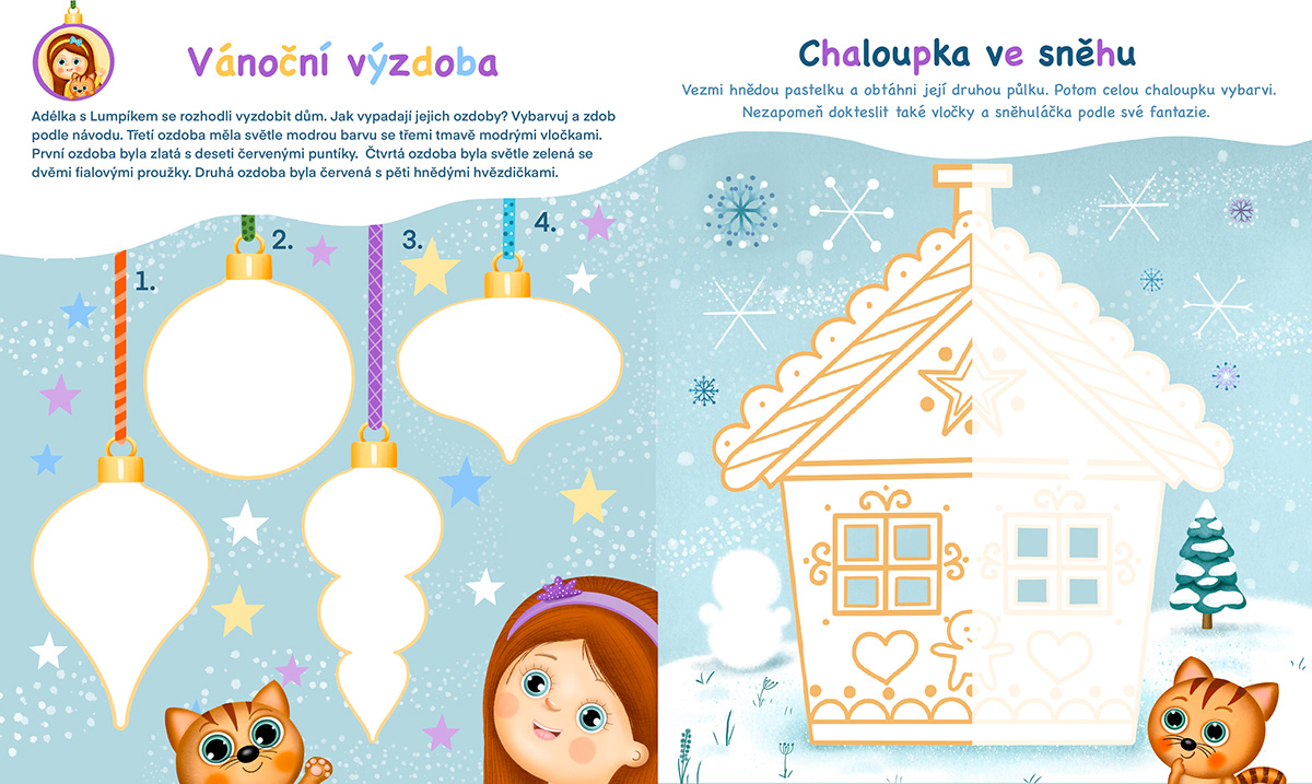children children illustration Christmas Education house magazine snow worksheets
