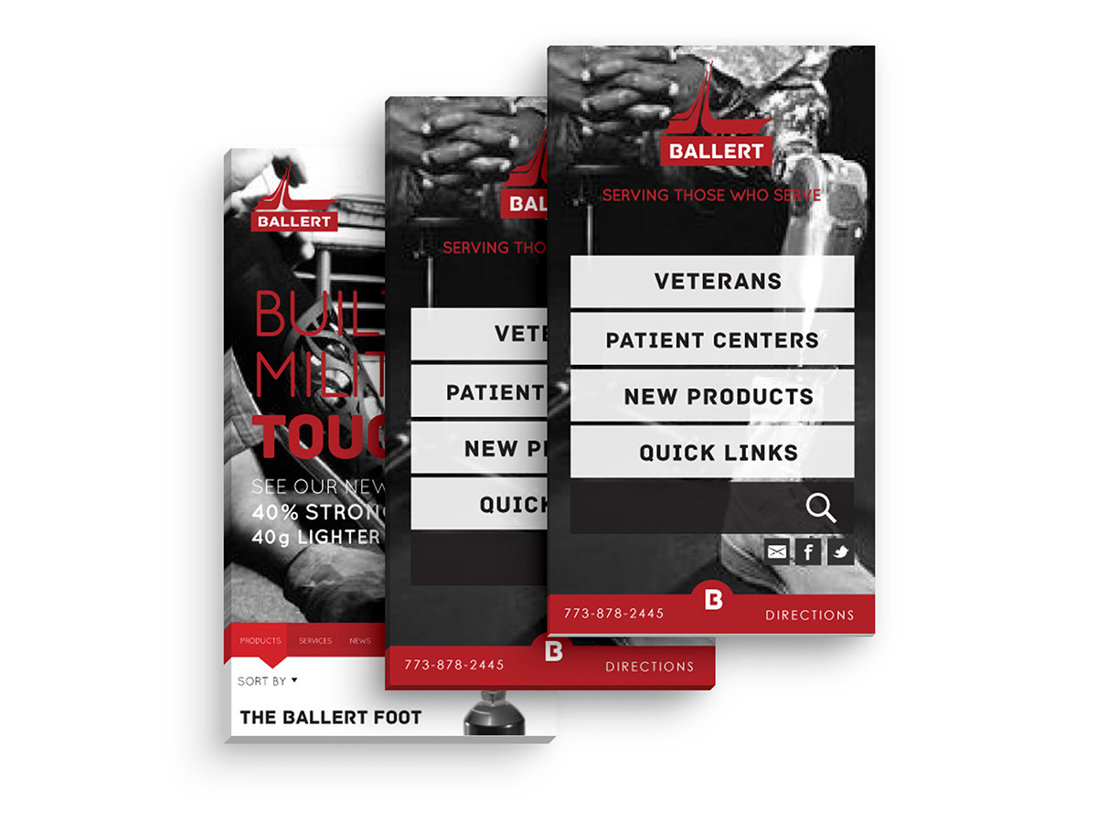 Ballert orthothics prosthetics Military Rebrand chicago
