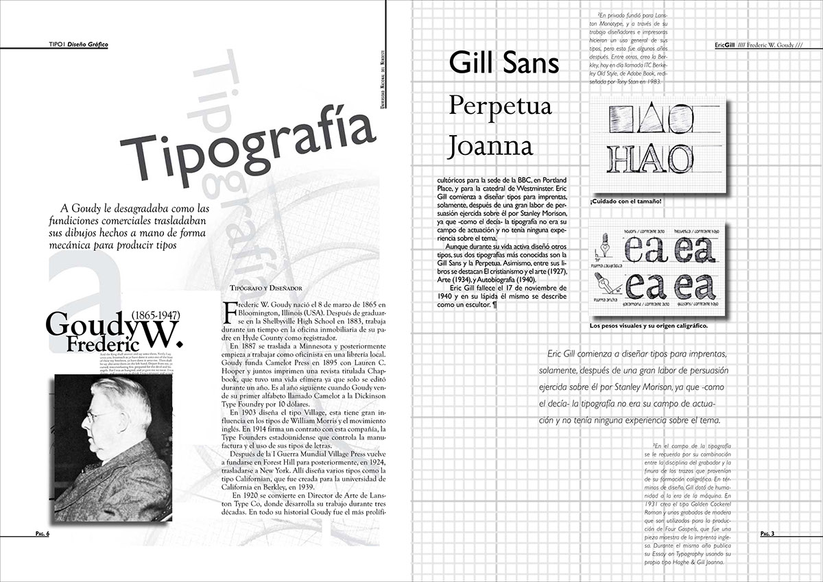 Diseño editorial tipografia Formas textuales