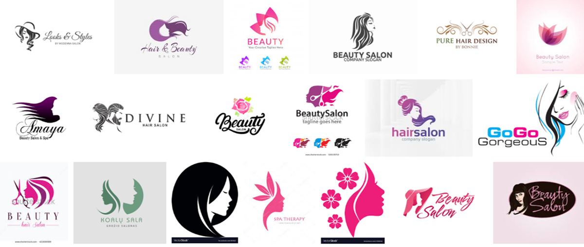 beauty identity studio logo business card sign monogram