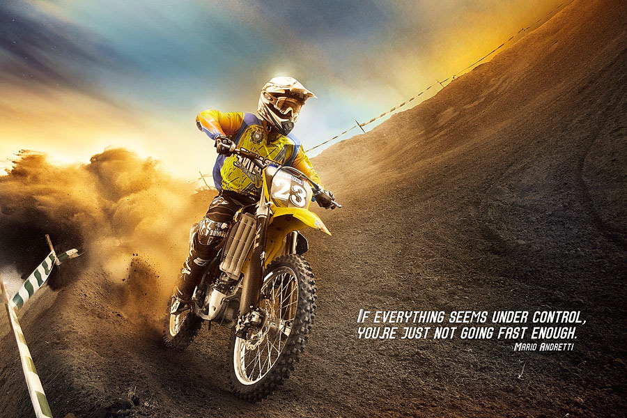 Bike speed Motocross SKY sand
