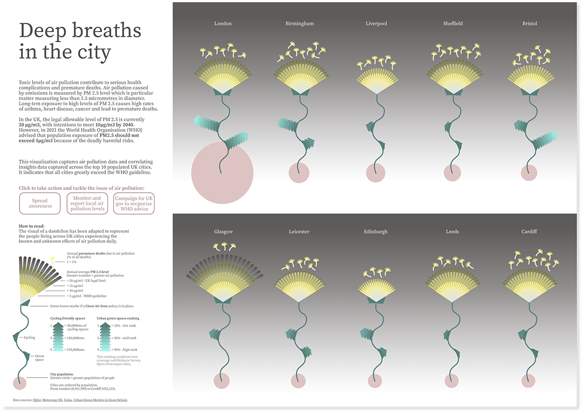 infographic data visualization adobe illustrator climate change Public Health healthcare Air Pollution