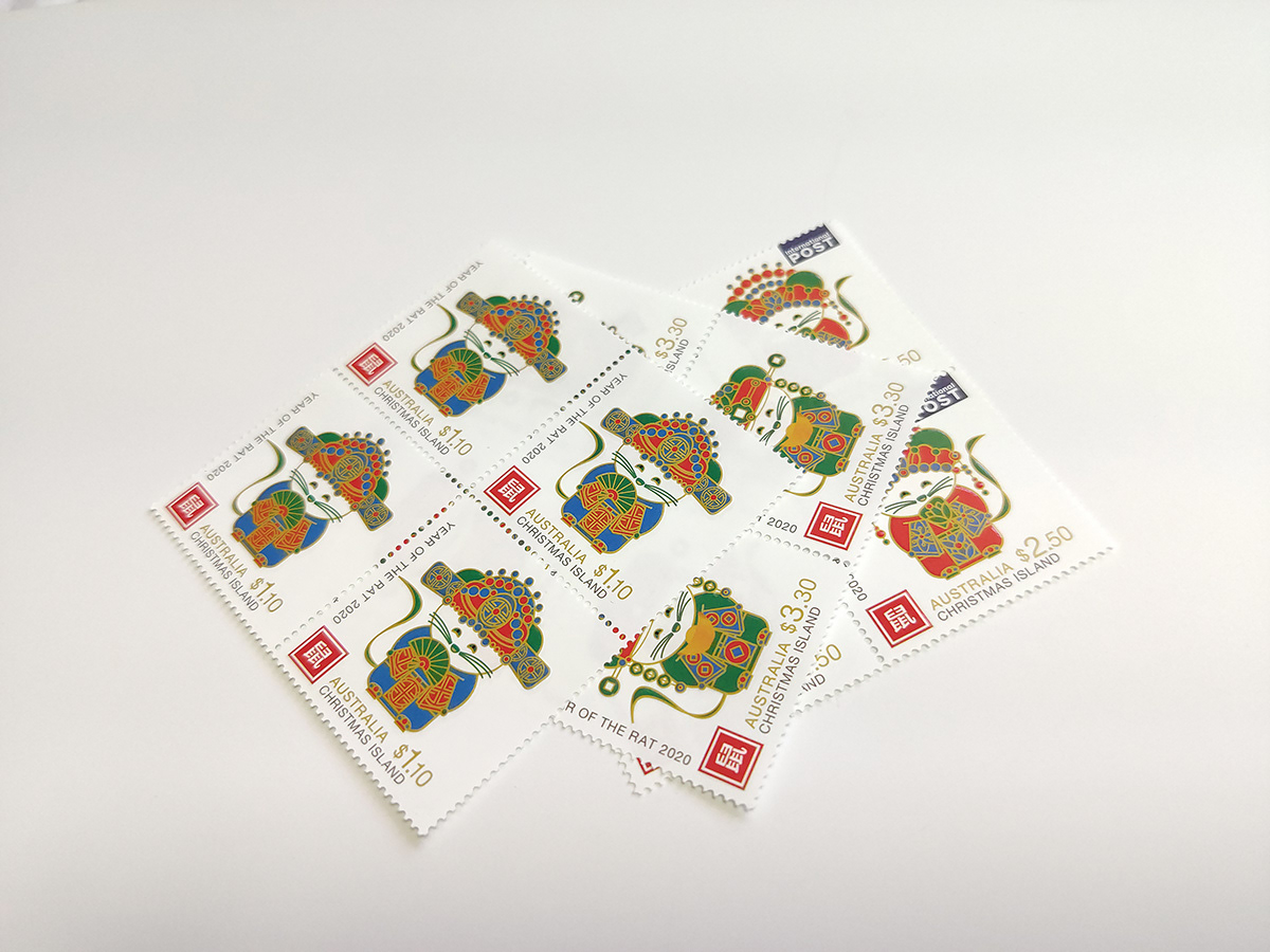 Australia Post china post rat mice mouse chinese new year Lunar New Year stamps zodiac 生肖