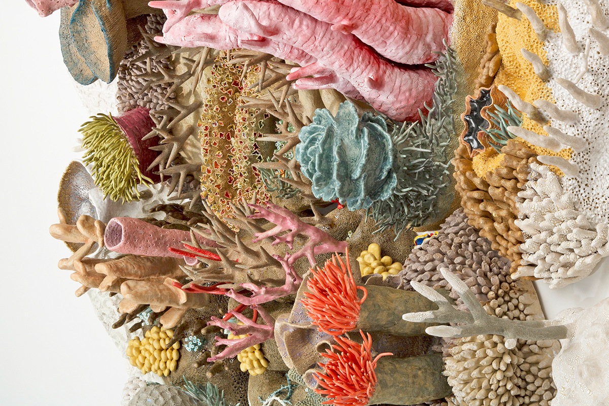 Courtney Mattison Tang Museum skidmore college Our Changing Seas ceramic sculpture sculpture ceramics  ocean conservation coral reef ocean art SciArt ArtScience  installation cyclone climate change