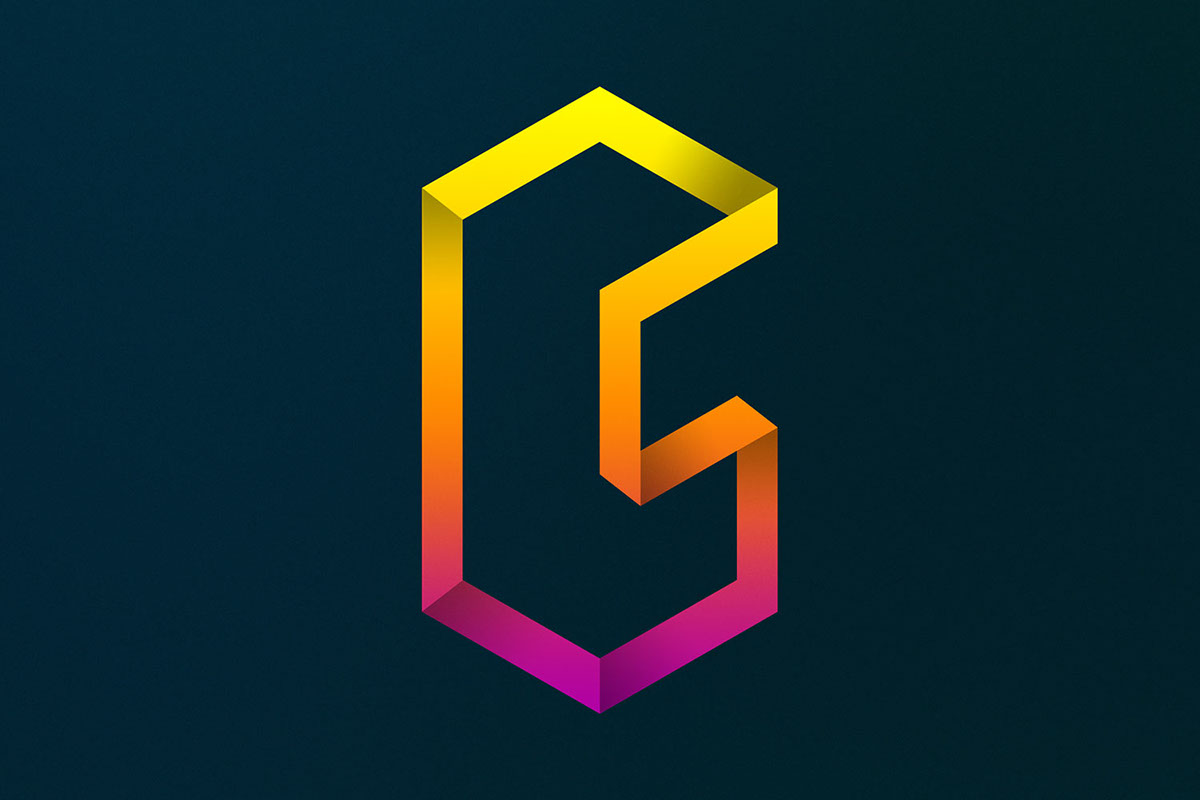 FIFTEEN Space  impossible shape Isometric gradient