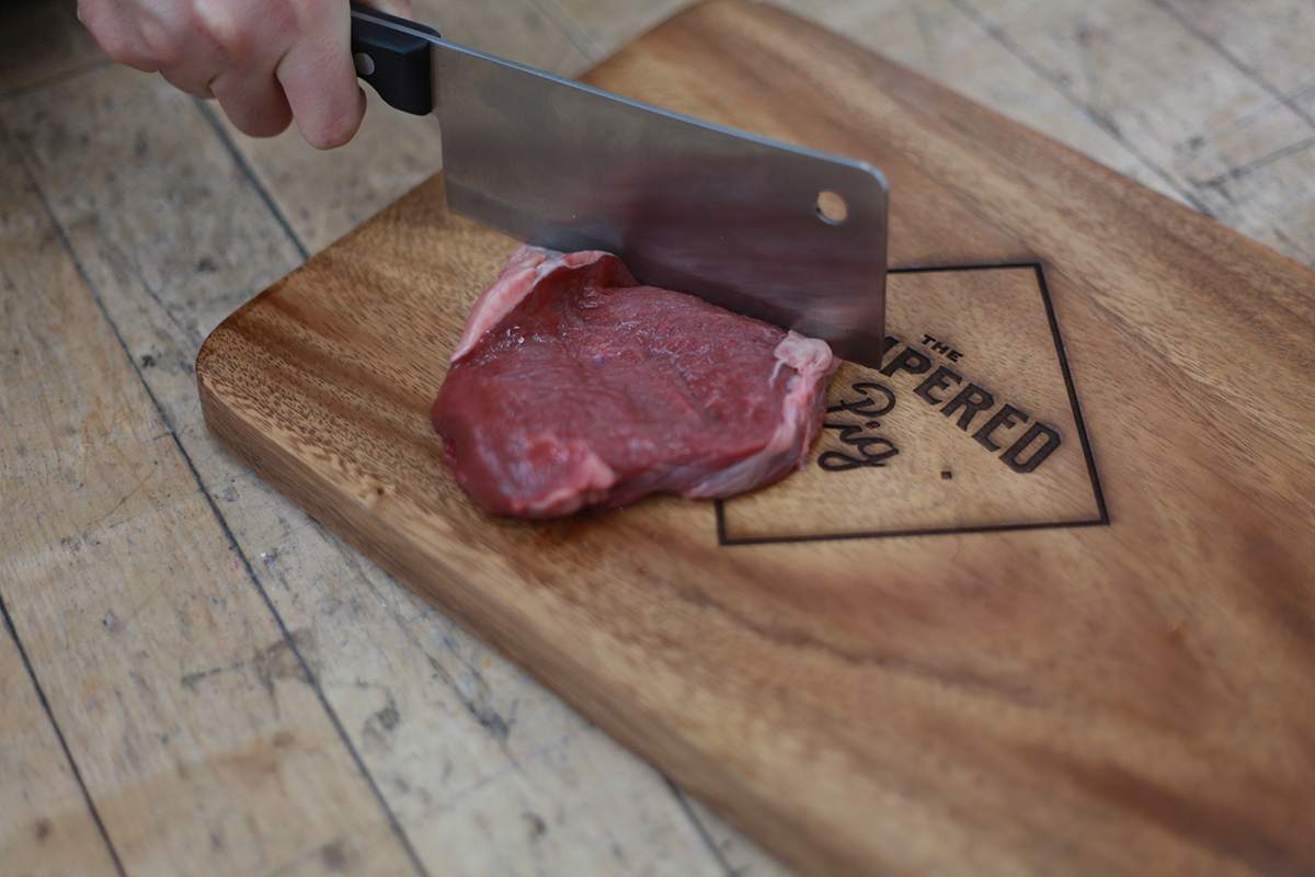 butcher pig knife butchery publication design Food  brand logo pattern identity company shop meat design