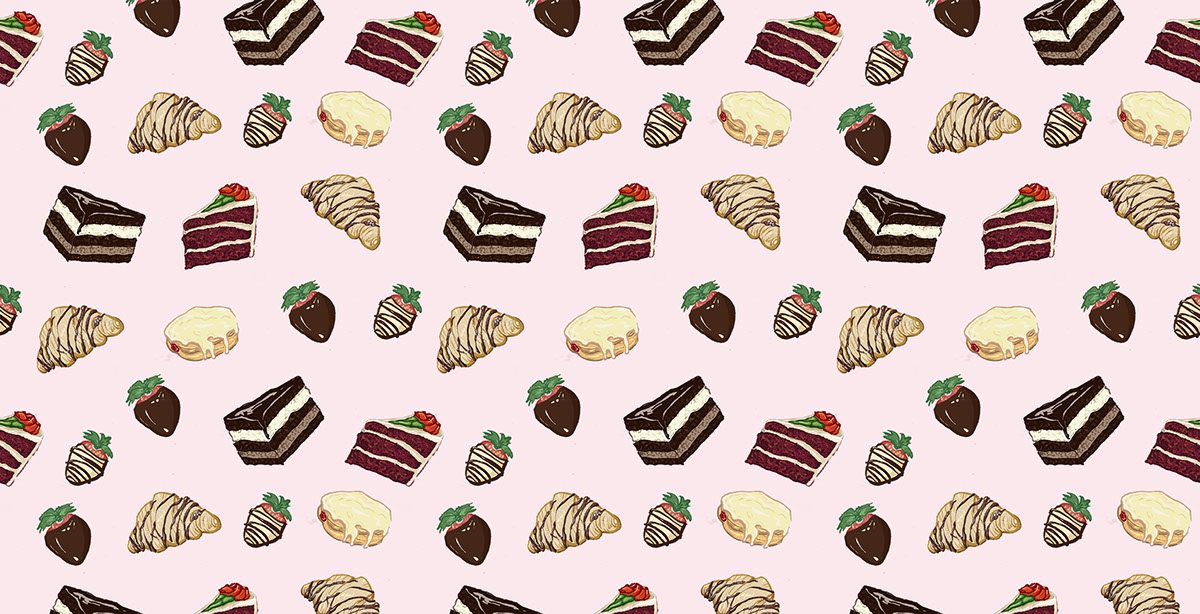 dessert Patterning surface design food illustration edible illustration