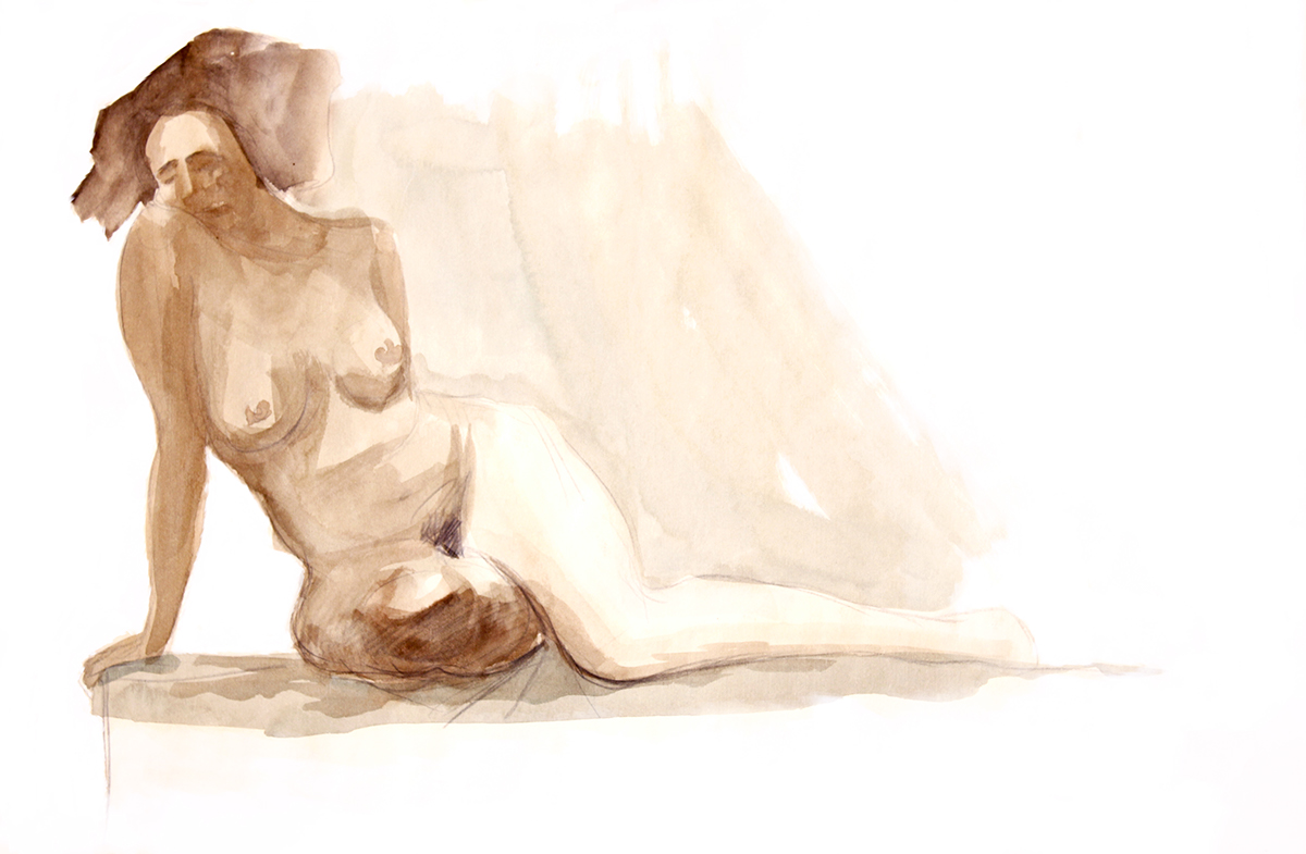 watercolor aquarelle sketches life drawing croquis nus penninghen anatomy motion