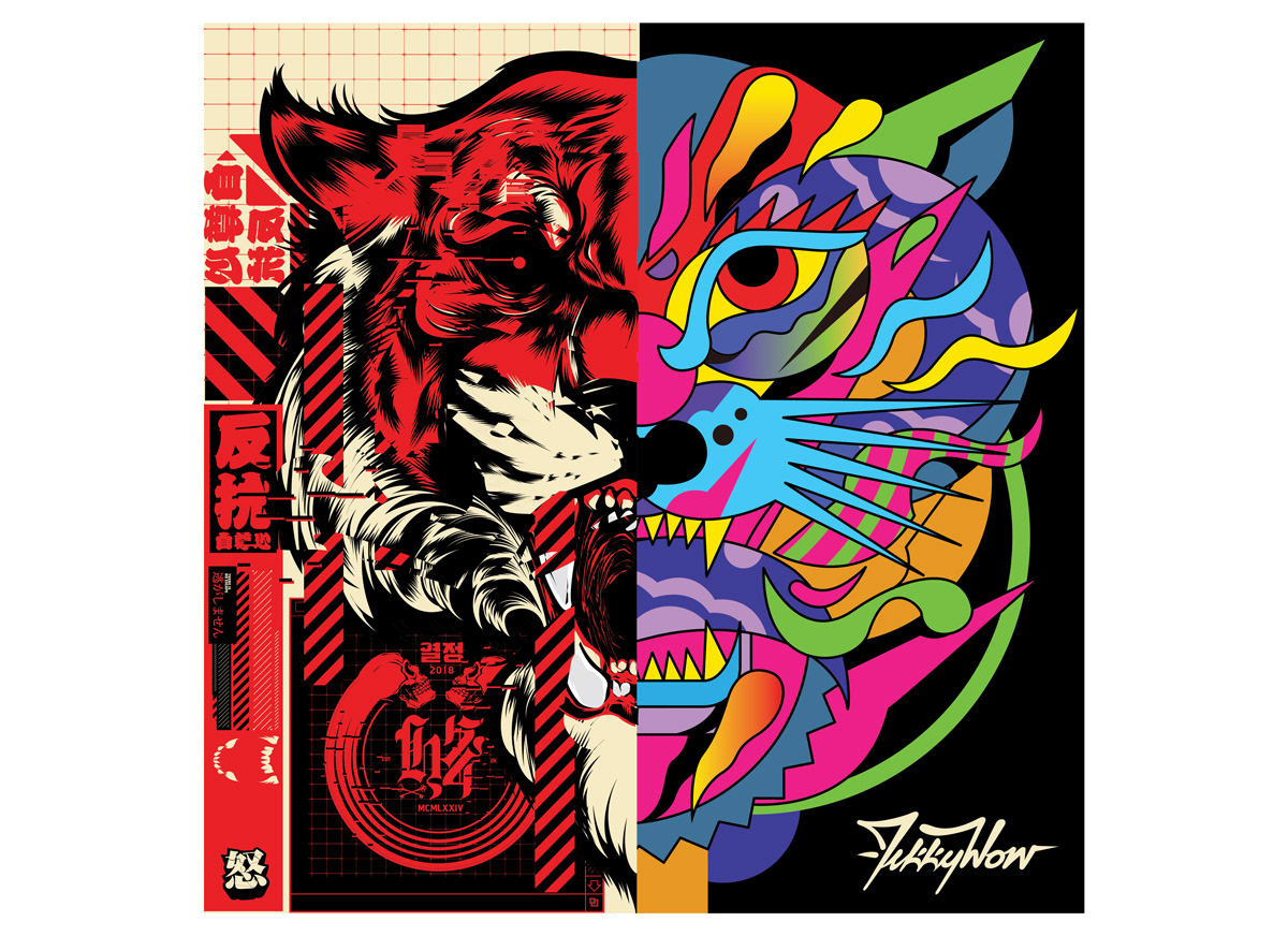 tikkywow hydro74 Project Collaboration Thailand popart vector tiger ArtDirection Character