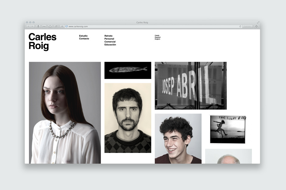 Website barcelona carlesroig photographer portfolio minimalistic minimal