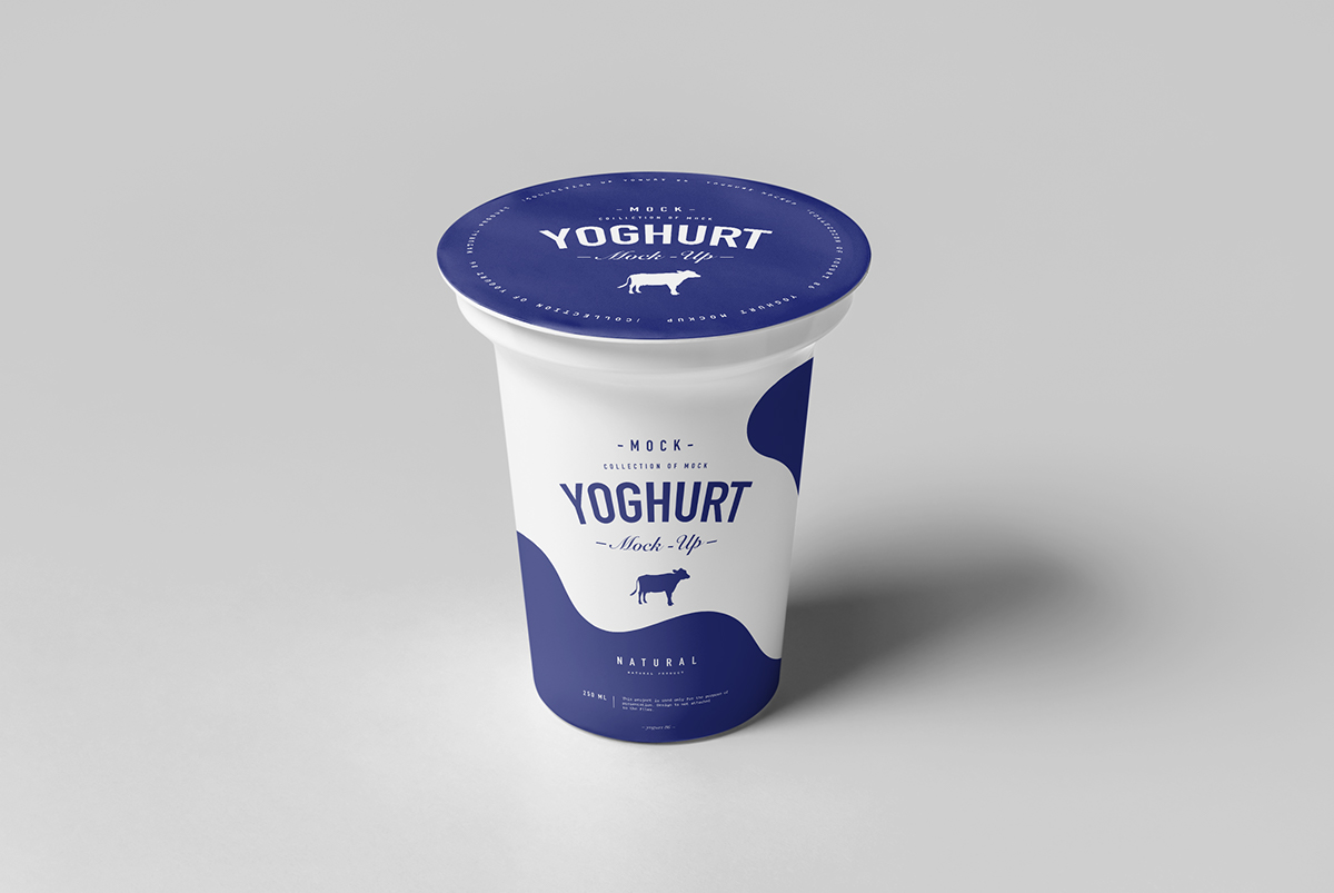 cup yoghurt yogurt Mockup mock milk rise shake