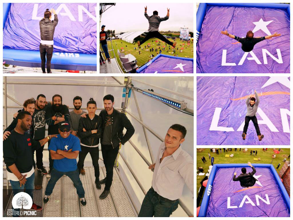 LAN Airlines colombia estereopicnic bogota festival Fun Fly design clouds jump Bagjump extreme air