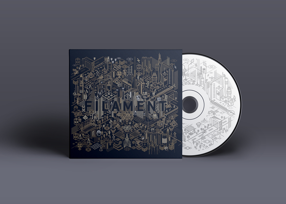 album cover Shankar Tucker geometry abstract minimalistic filament