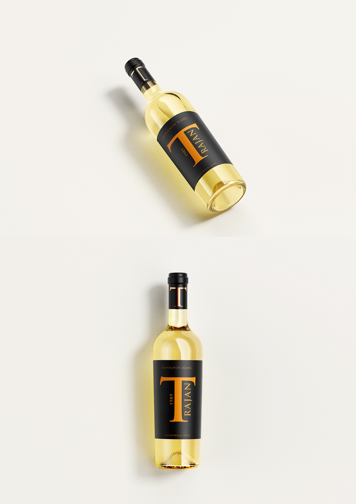 Mockup typography   Wine Bottle