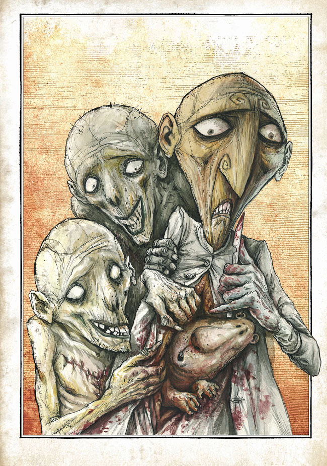 comic kindly Corpses strip edge art