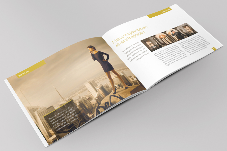 mikinger indesign template InDesign Layout exclusive brochure business brochure Company Brochure Corporate Identity print brochure gold