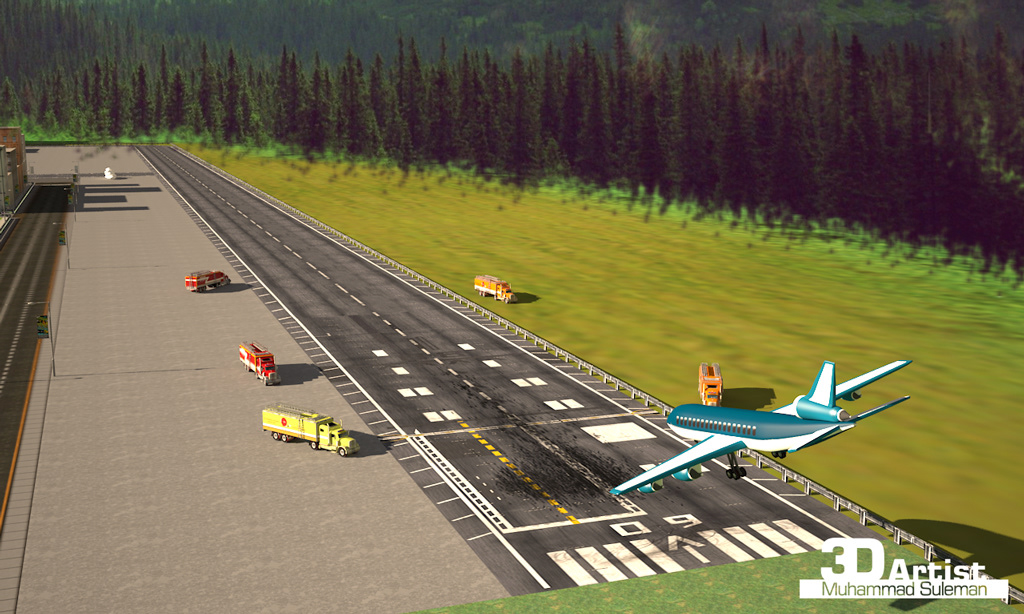 game rescue help safety airport Aeroplane simulator mobile game Render environment