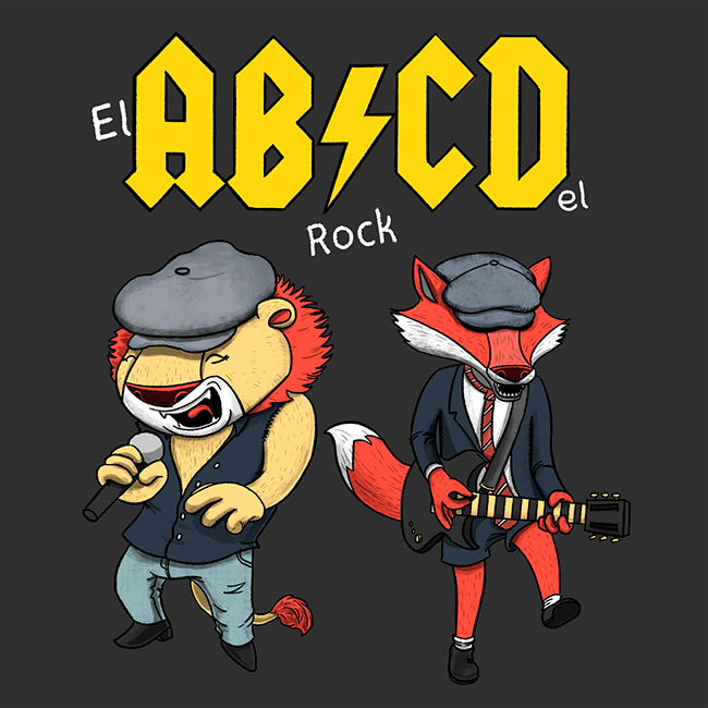 ac/dc rock FOX lion music book childrenbook