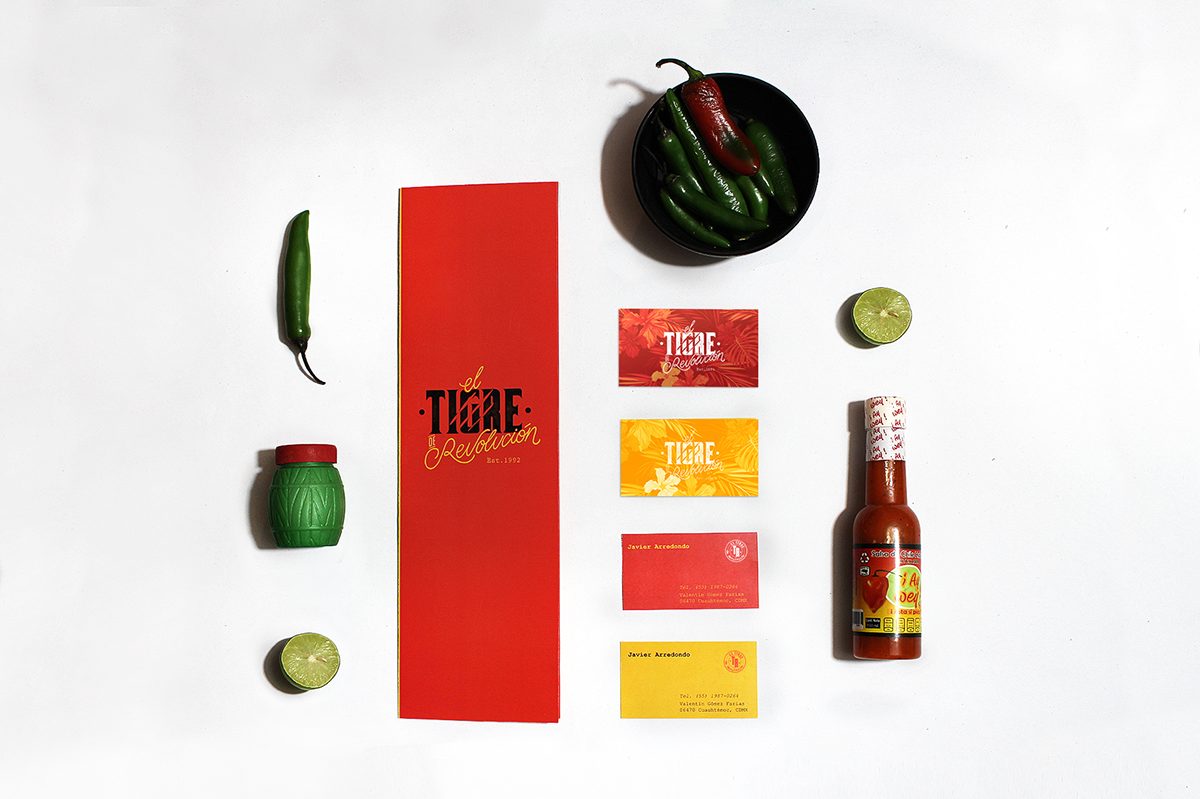 mexico taqueria logo branding  colors Mexican Food tiger Tacos restaurant