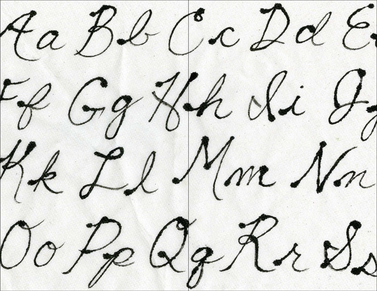 Typeface type handwritten handmade steep ink font