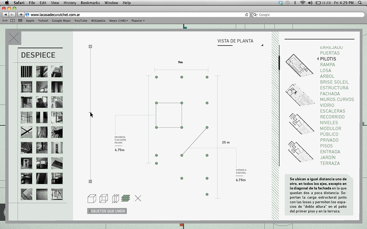 curutchet Le Corbusier Web Gabriele diseño design navegacion interactividad interfaz