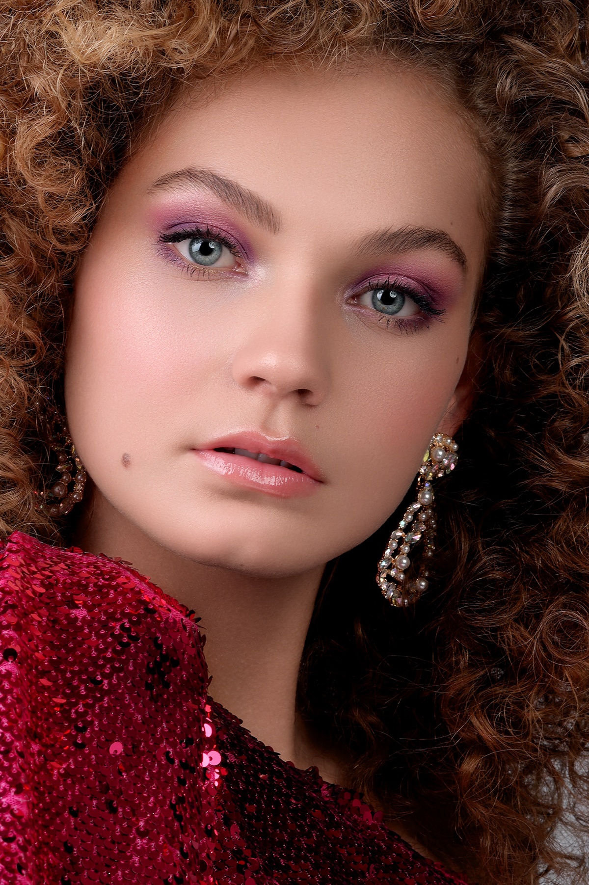 curly hair Photography  retouching  skin