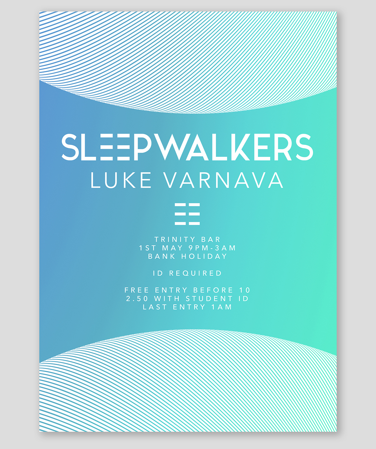 Sleepwalkers electronic Poster Design cover photo social media waveform music design music promotion