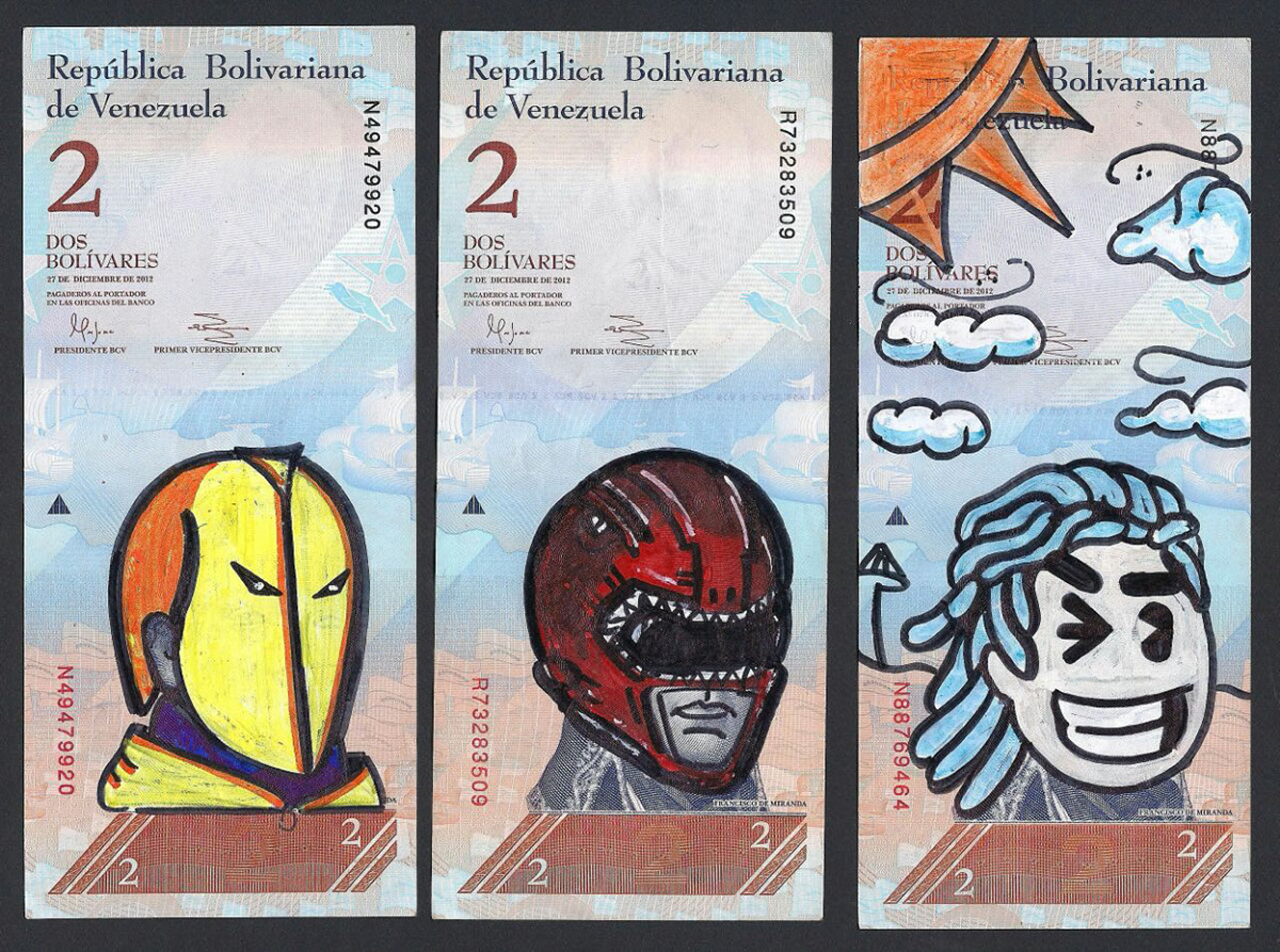 moneyart money illustration billetes dinero ilustracion arte sobre billete protest venezuela devaluation comics heroes cartoon