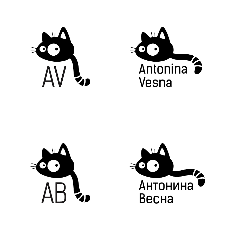 logo identity cat