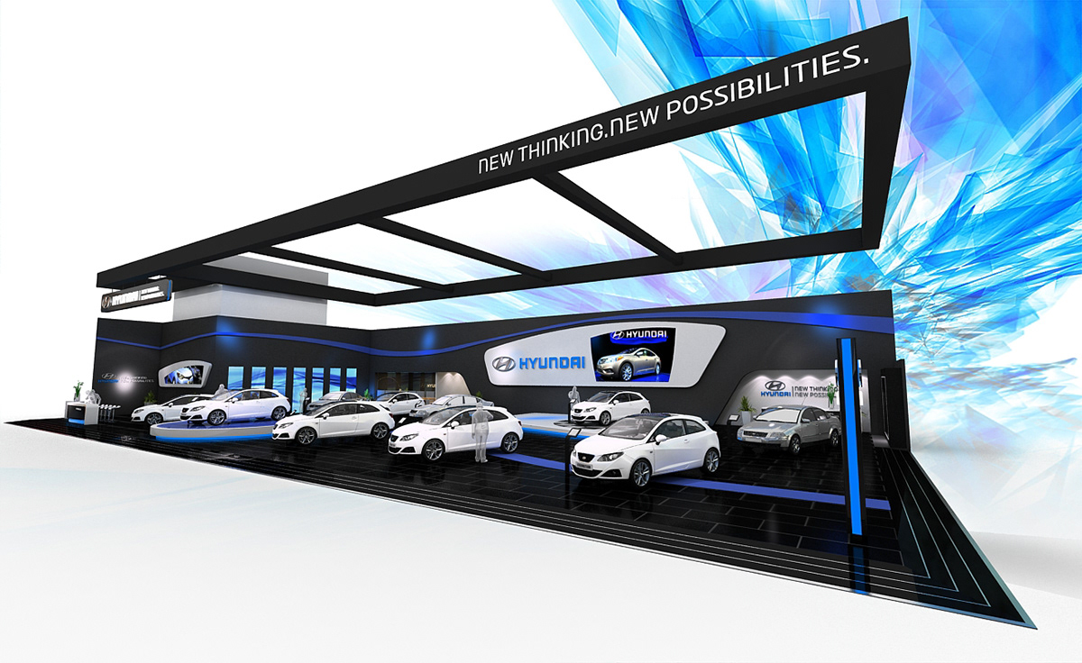 Hyundai 2013 design booths automotive   exhibition stand new booth cars