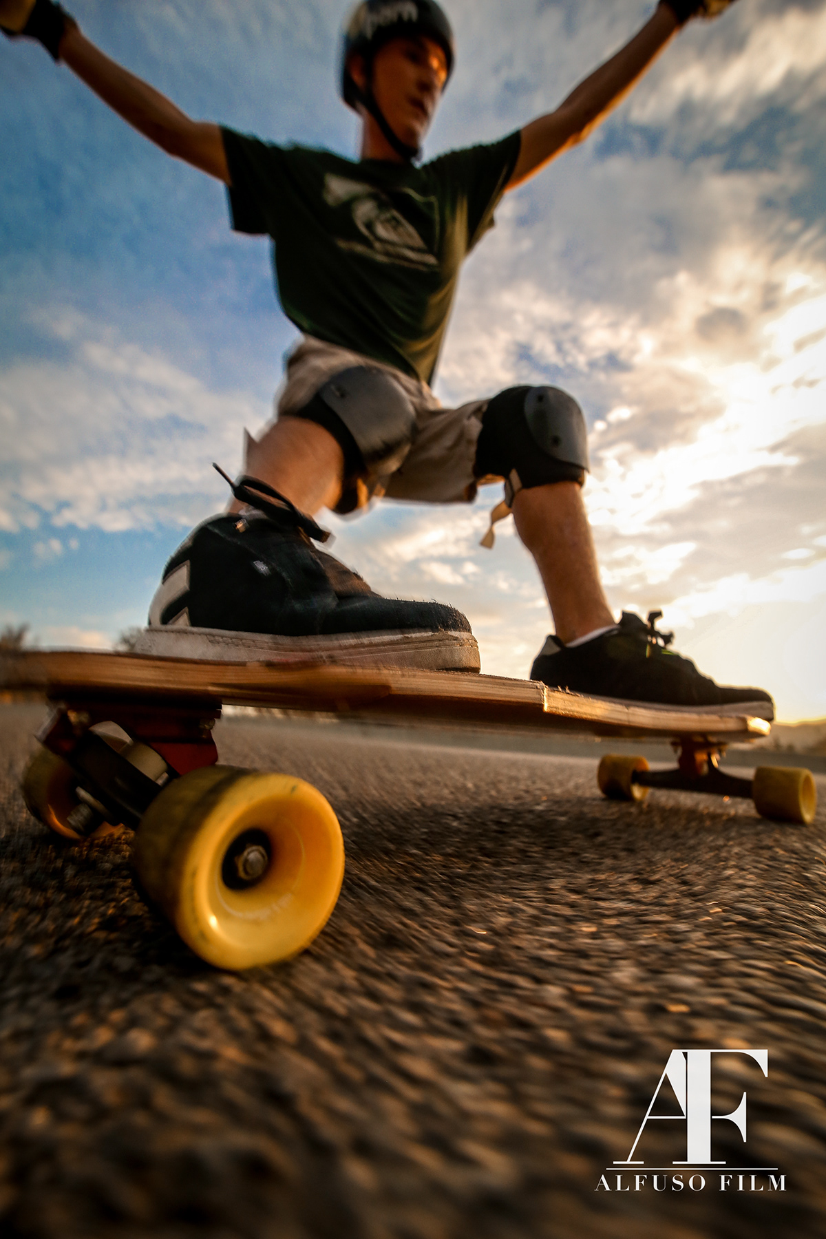 skateboarding  longboarding action sports sunset Landscape escape Alfuso FIlm Michael Alfuso