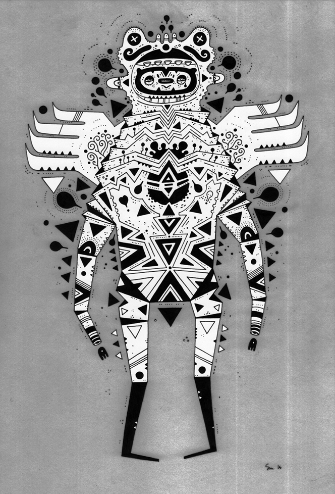 cosmic nuggets cozmik nuggetz cozznozz warriors war design aztec incan inca soldier Sci Fi