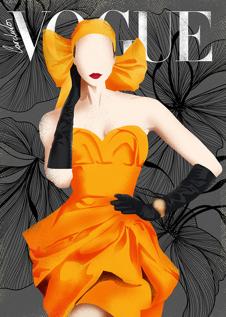 cardula elegant Fashion  ILLUSTRATION  magazine pattern posters vogue Vogue Cover women