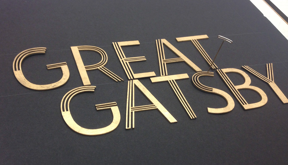 The Great Gatsby F. Scott Fitzgerald book cover books type laser cut