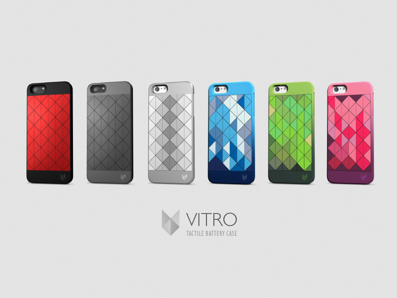 Vitro iphone case battery app mobile Tactile Interface phone accessory smart material Event Reminder time management