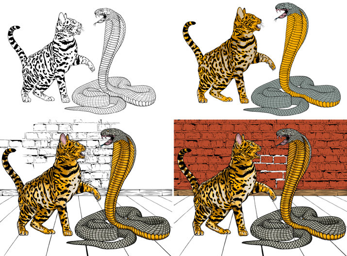 asian Cat cobra gallery snake tiger dragon