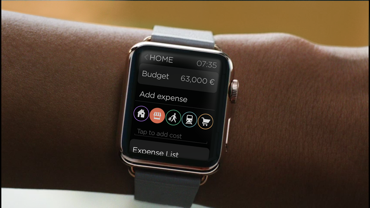 apple watch iphone Travel planning application UI GUI ux
