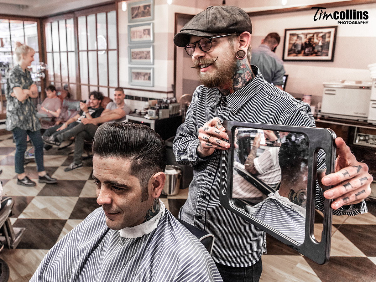 barber barbershop London Frank Rimer tattoo Rockabilly