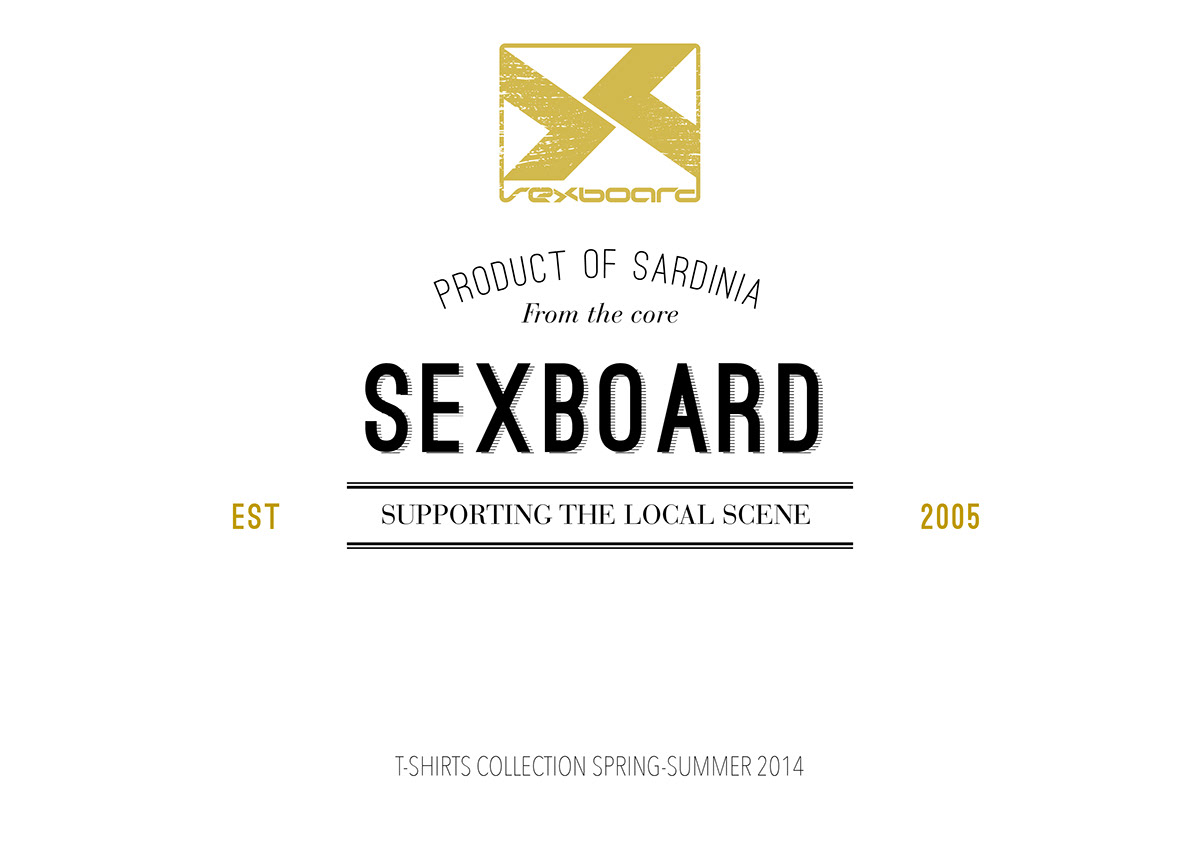 Sexboard sex Board skate skateboarding Surf t-shirt sardinia sardegna core