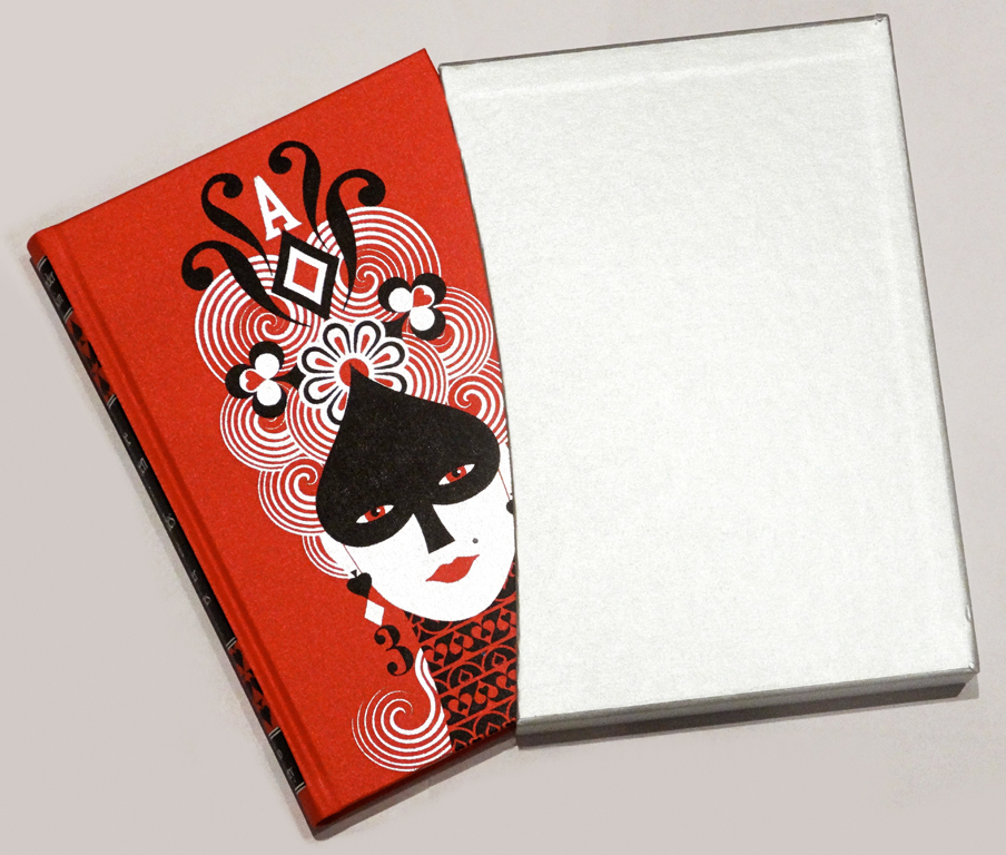 anna elena Balbusso Twins cover design Queen of spades book folio society Alexander Pushkin italian illustrators  Stories short story Russian poet card game