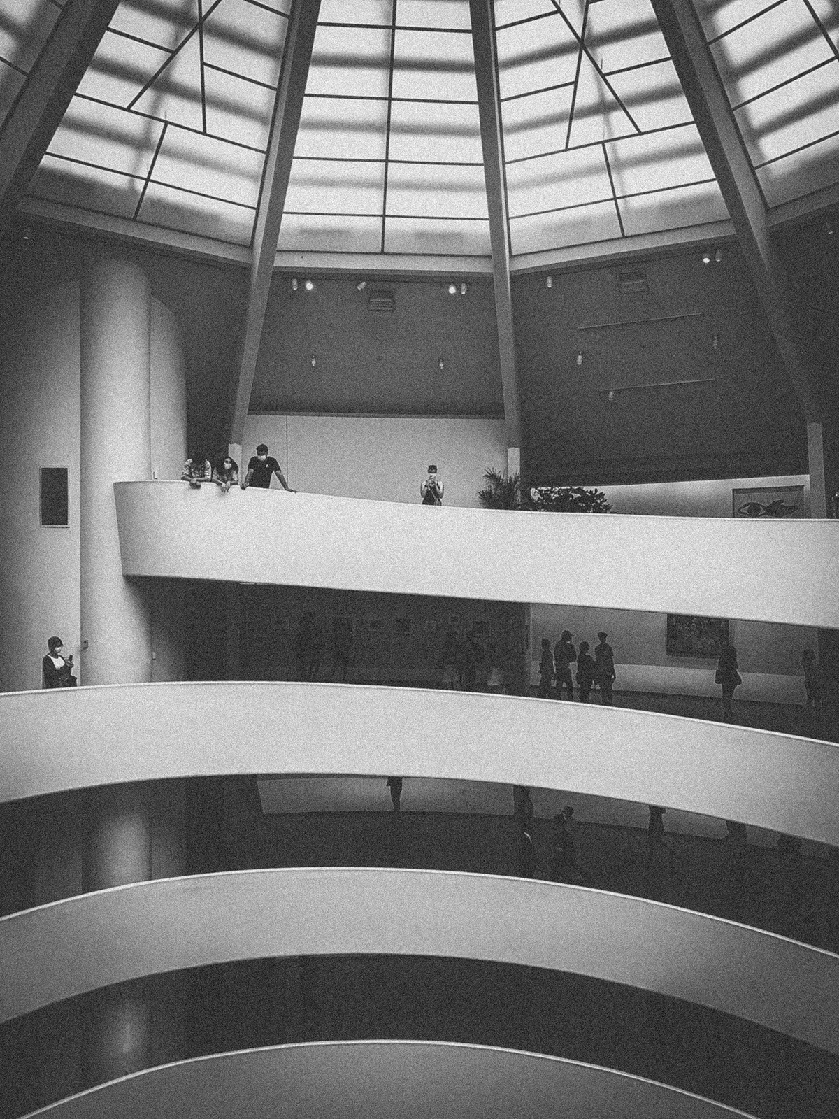 architecture black and white Frank Lloyd Wright guggenheim museum New York Photography  symmetry