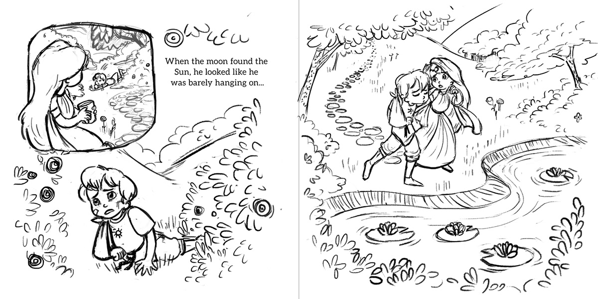 children's book children's book illustration bands songs song Lyrics fantasy Sun moon
