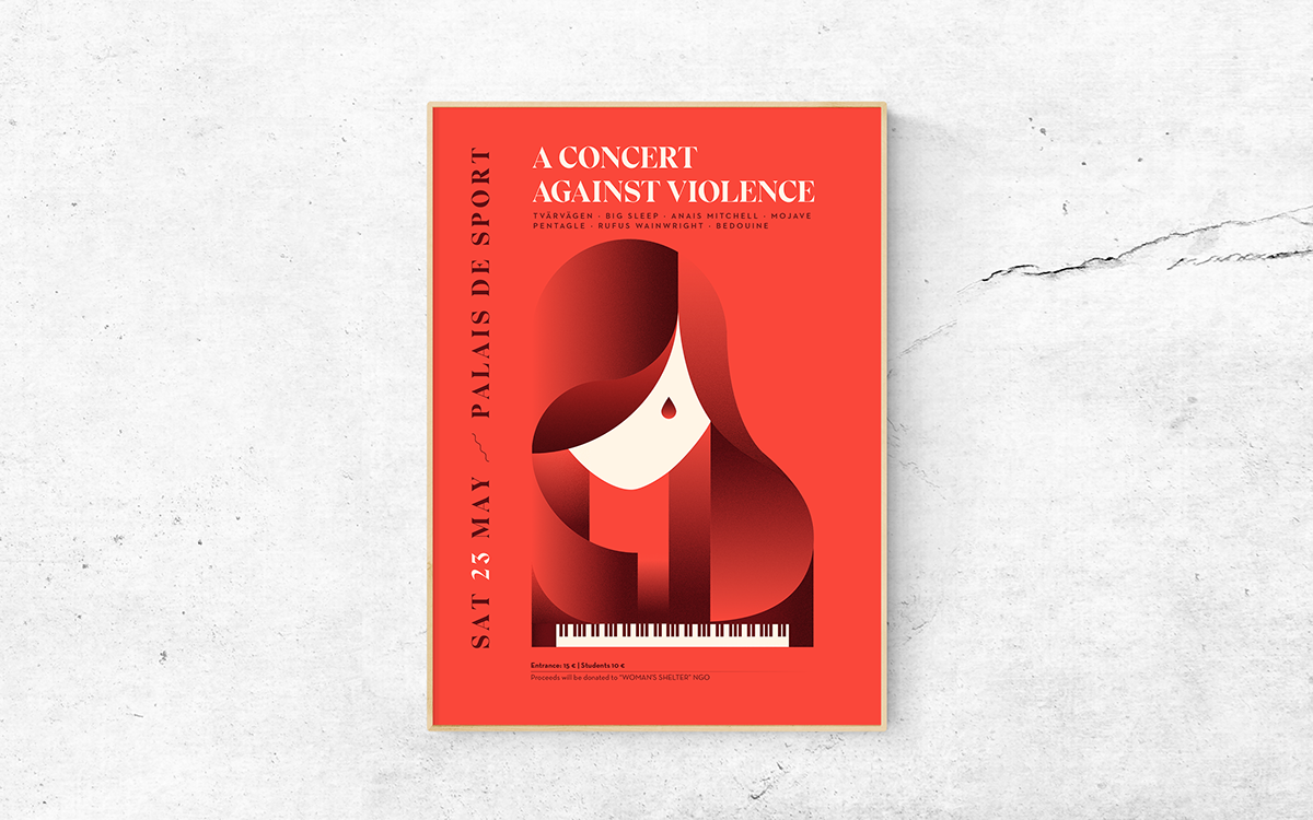 poster ILLUSTRATION  typography   opacity concert contemporary social awareness