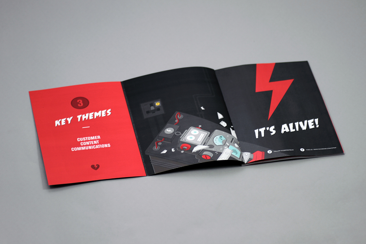 brand design modern simple clean brochure Program badge color bright print corporate event brochure Events conference