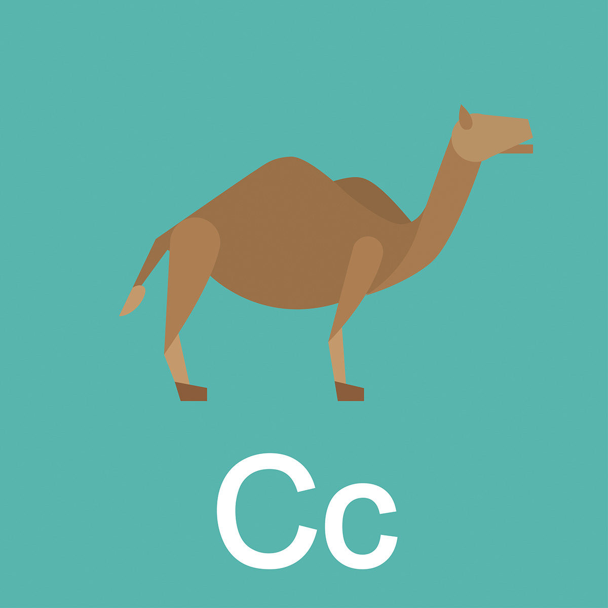 vector Illustrator geometric alphabet animals