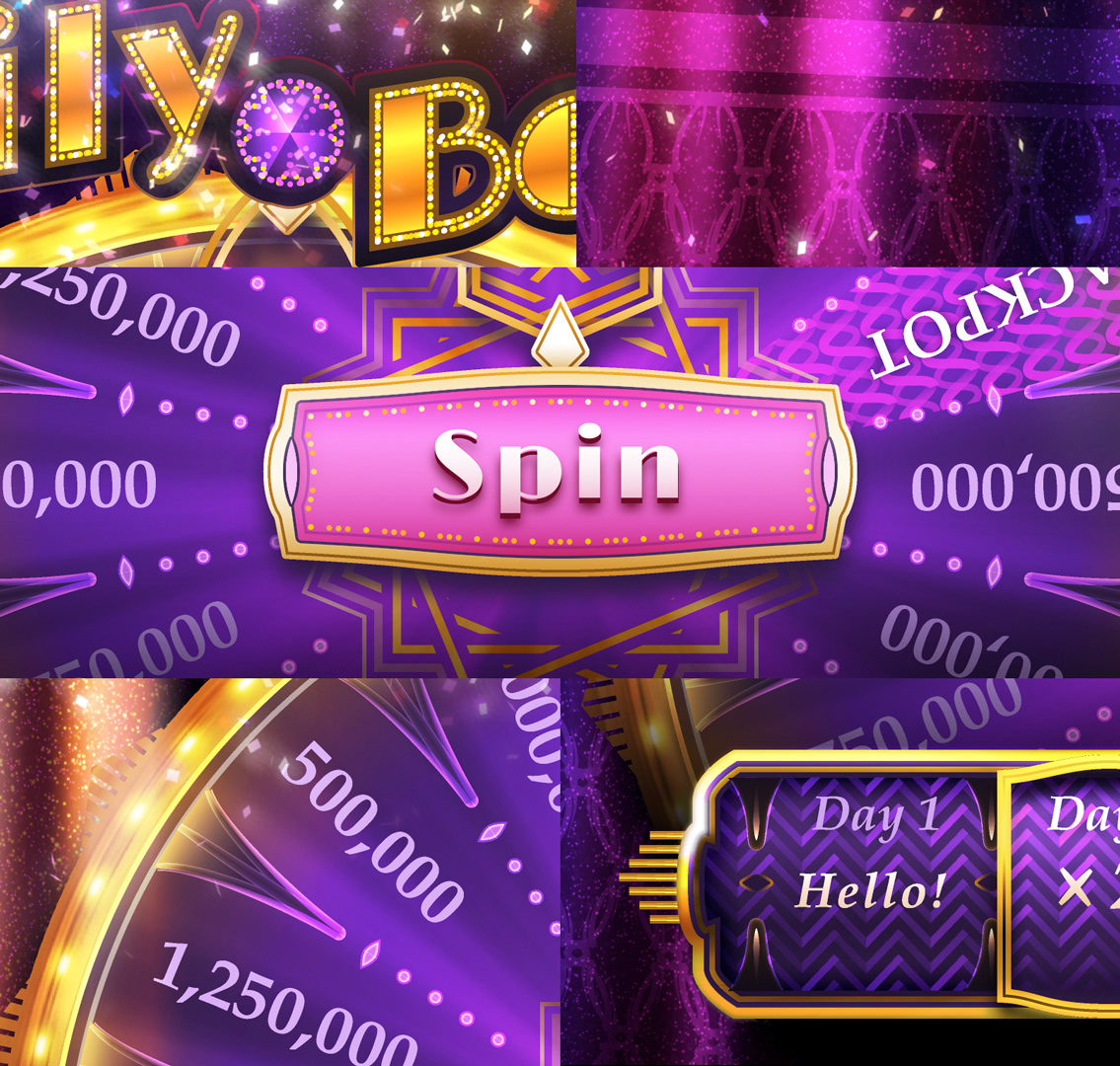 GUI HUD UI screen game gambling gamedev wheel daily bonus casino