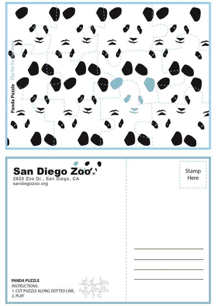 zoo animals postcards