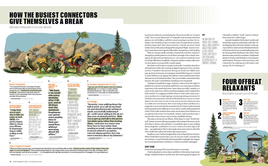 fast company  Magazine  collage New York barcelona editorial Nature plants