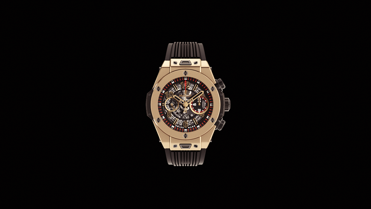 3D hublot CGI Render redshift watch luxury