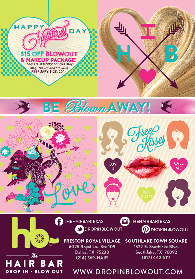The Hair Bar Print Advertisements promotional graphics #DropInBlowOut